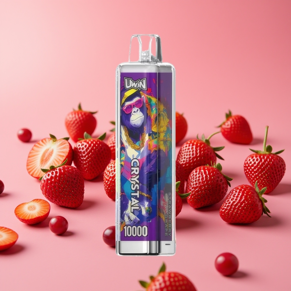UWIN Crystal 10000 Puffs Jagoda Grozdje, 18ml, 650mAh, RGB
