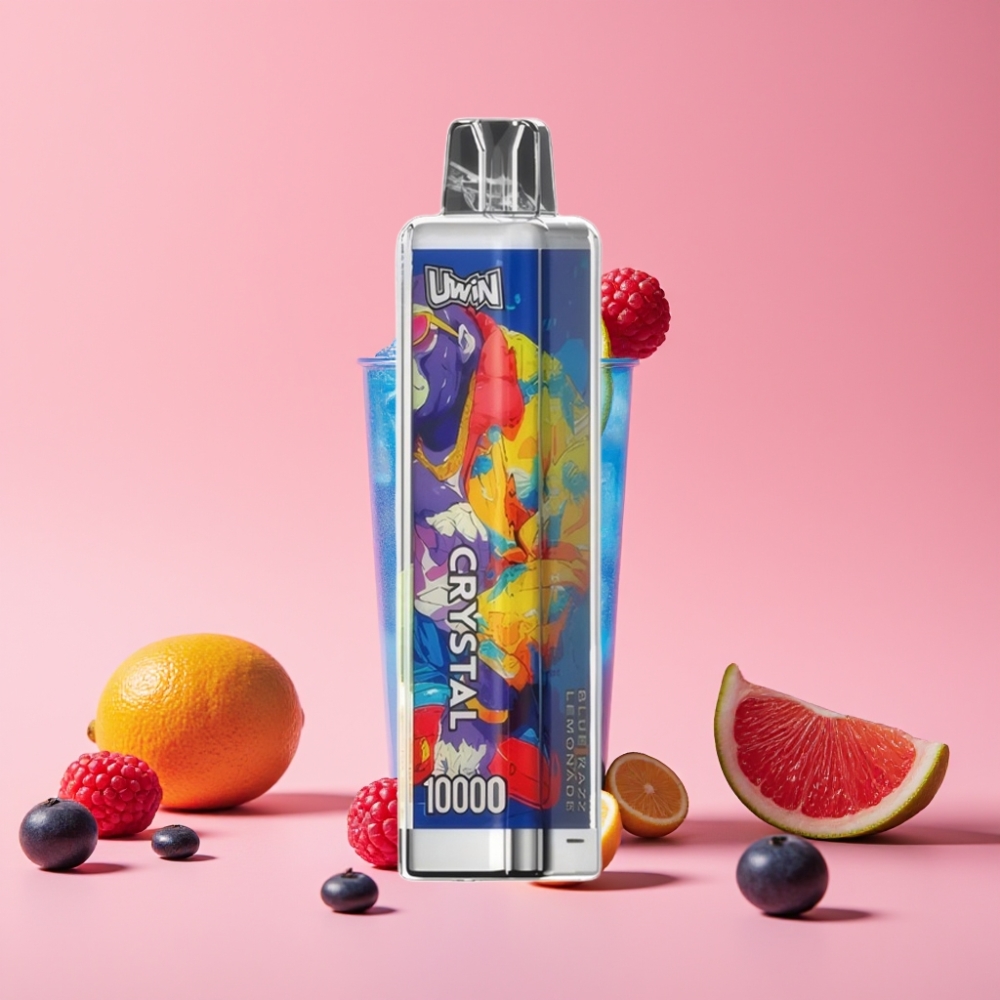 UWIN Crystal 10000 Puffs Modra Malina Limonada 18ml 5% 650mAh