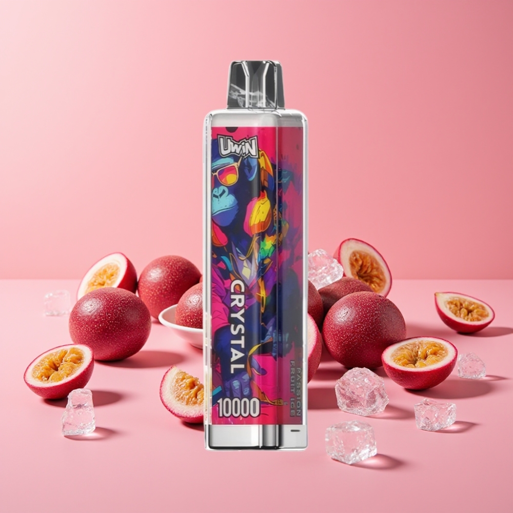 UWIN Crystal 10000 Puffs Pasijonka Ledeni 0%, 2%, 3%, 5%, 18ml, 650mAh