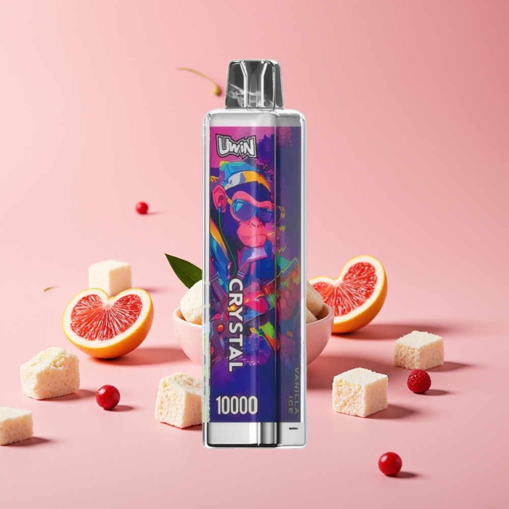 UWIN Crystal 10000 Puffs Vaniljni led 18ml 5% RGB