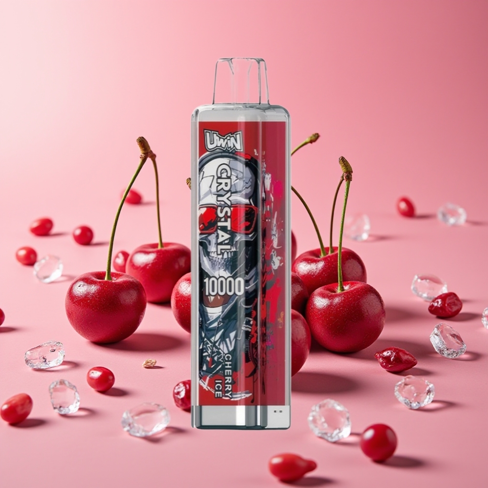 UWIN Crystal 10000 Puffs Češnjev led 18ml 5%