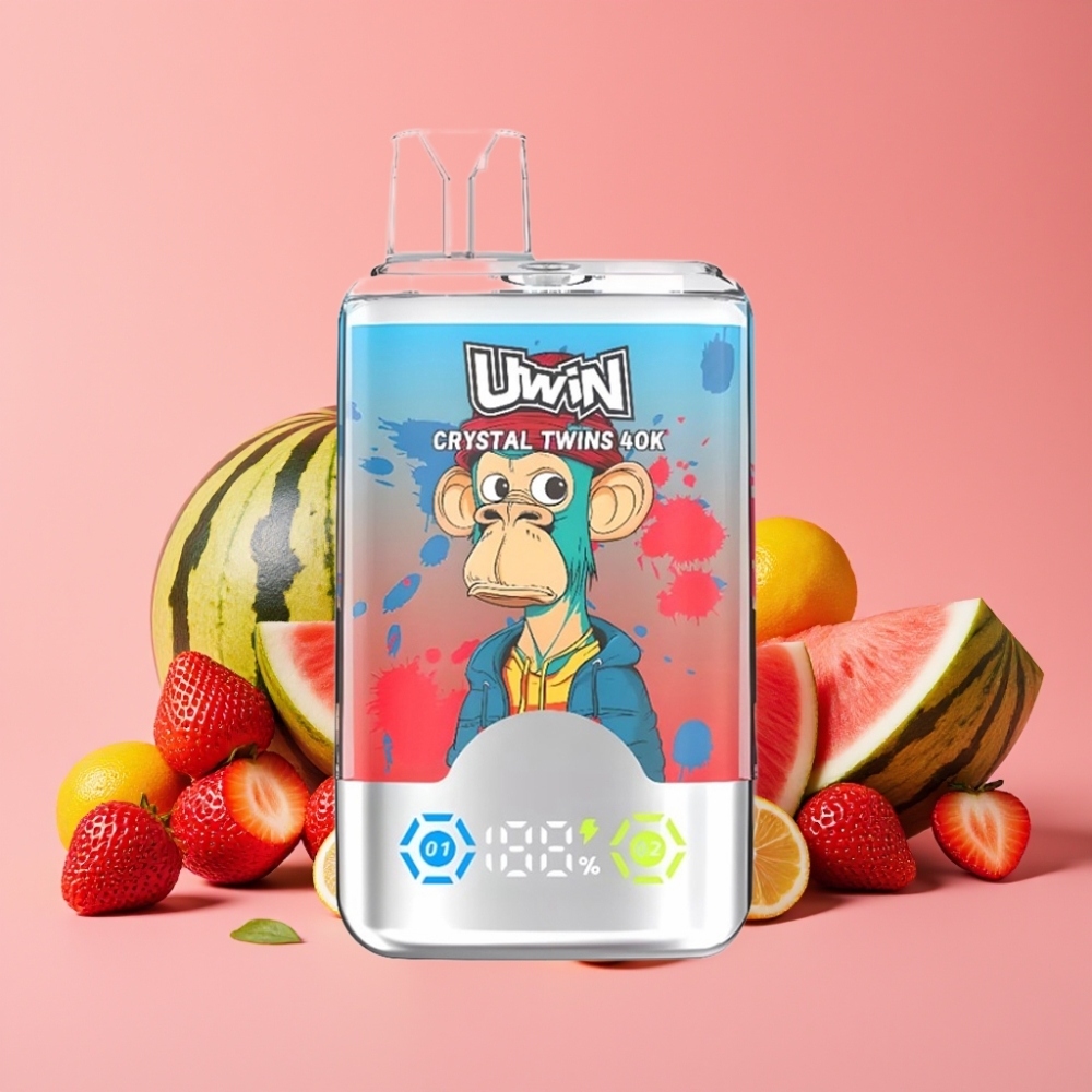 UWIN Crystal Twins 40000 Puff 32ml 850mAh Tip-C Jagoda Lubenica Limona Lahka Limeta