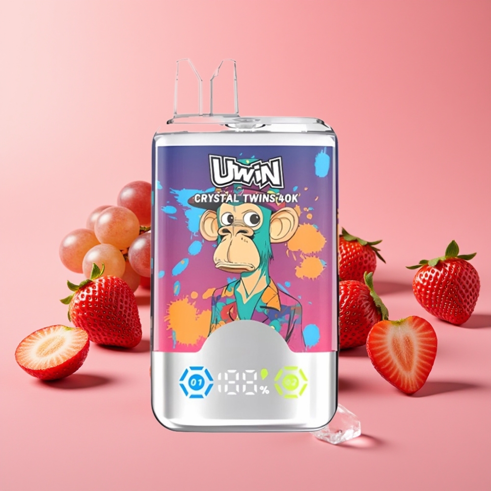 UWIN Crystal Twins 40000 Puffovi, Jagoda-Kivi-Grozdje Led, 32ml, 5% nikotina, 850mAh