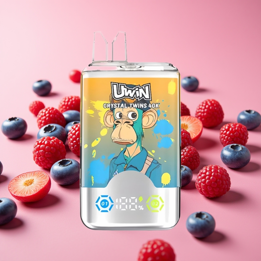 UWIN Crystal Twins 40000 Puffs Borovnica Malina Češnja Led, 32ml, 850mAh
