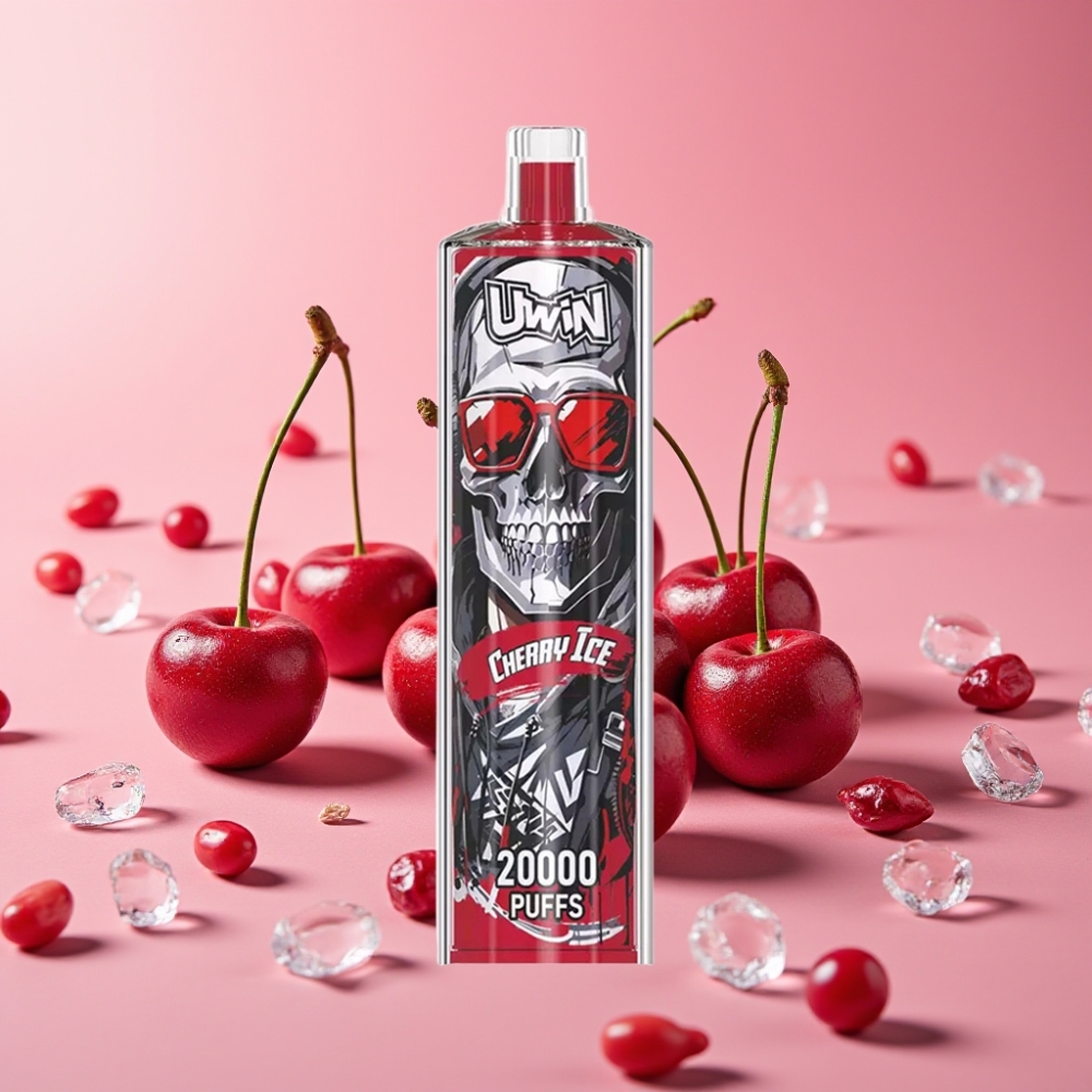 Uwin Shisha Hookah Crystal 20000 Puffov 22ml 0-5% Nikotina Type-C Mešična tuljava Češnjev led