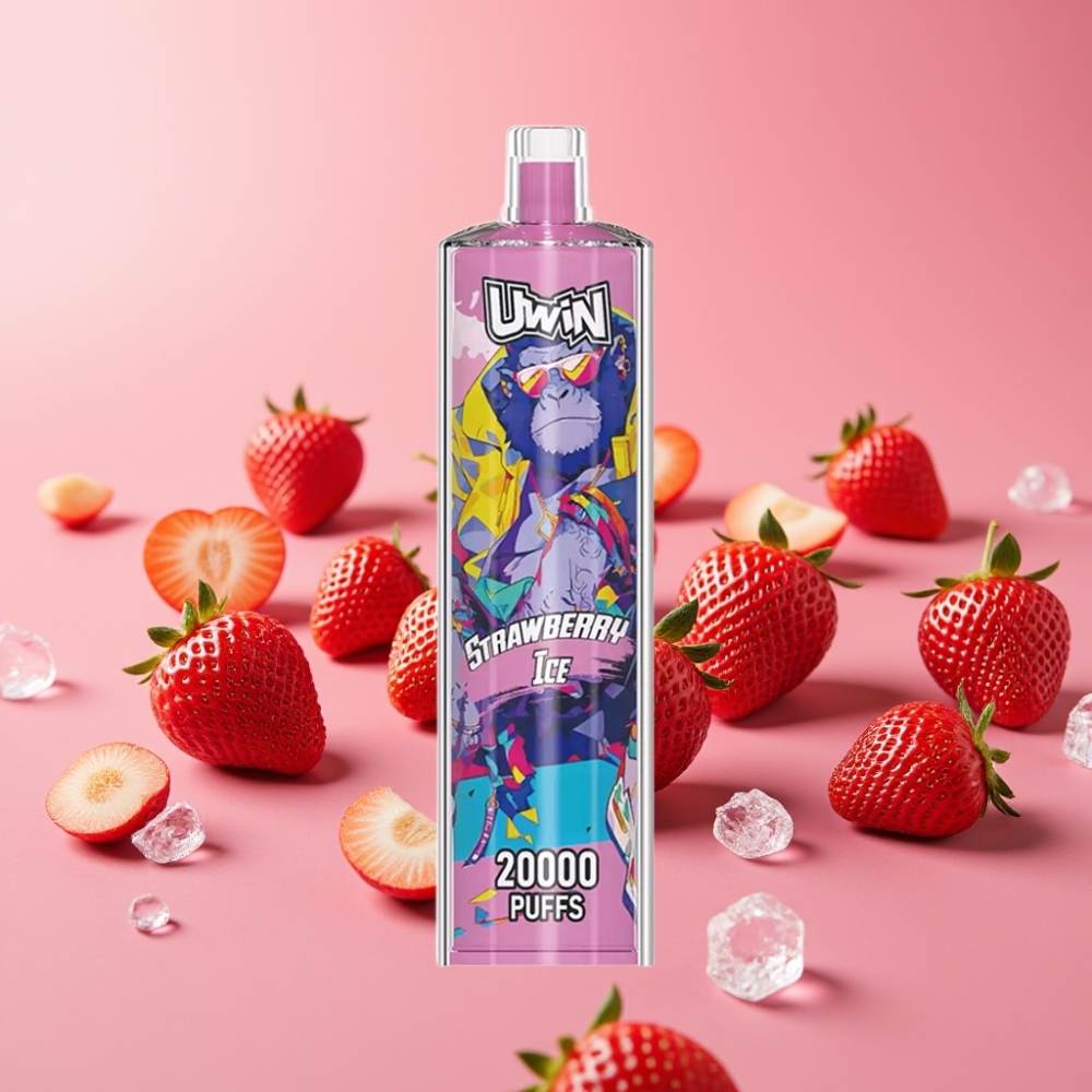 Uwin Shisha Hookah Crystal 20000 Puffs 0-5% Nikotin 22ml 650mAh Type-C Mrežna tuljava Jagoda Led