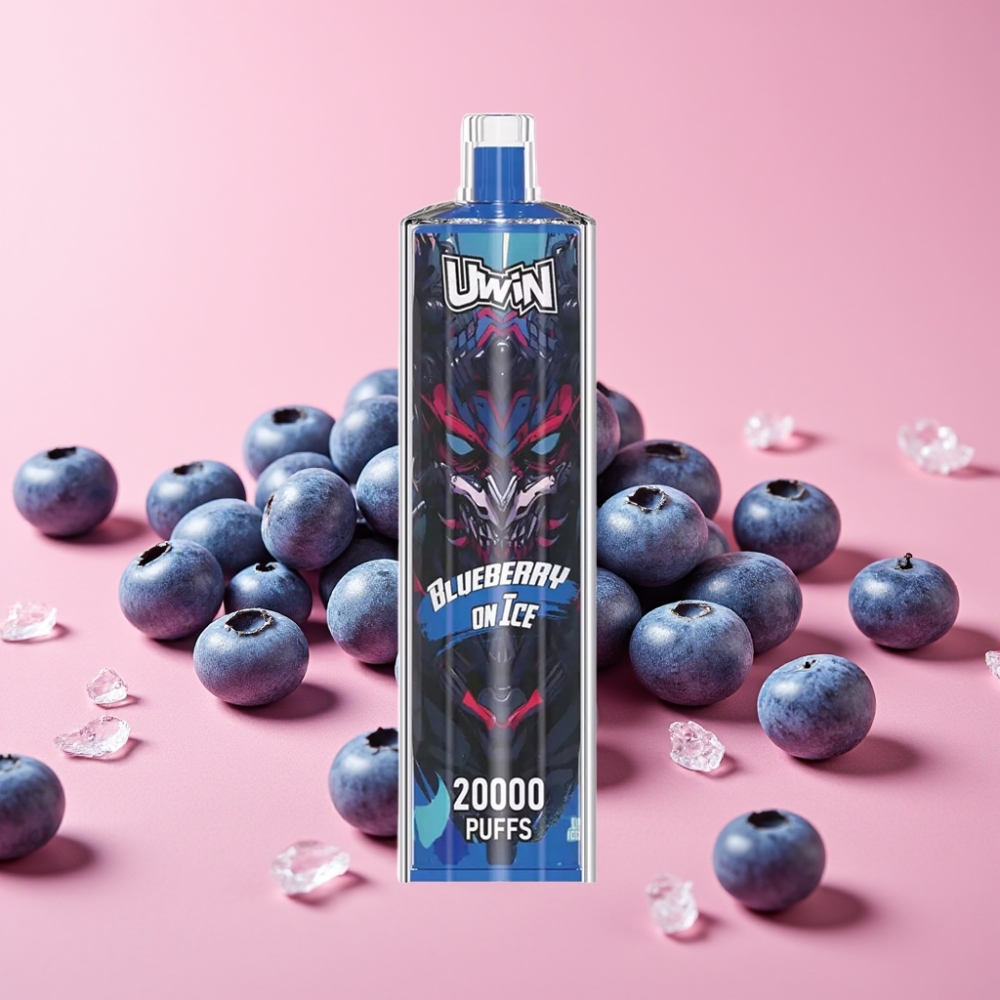 Uwin Shisha Hookah Crystal 20000 Puffs Borovnica z ledom 0% 2% 3% 5% 22ml Type-C Mrežna tuljava