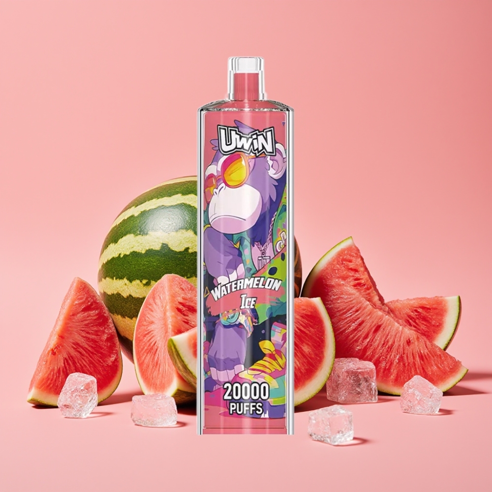Uwin Shisha Hookah Crystal 20000 Puffs Brez Nikotina 22ml Tip-C Mrežna Tuljava Lubenica Ice
