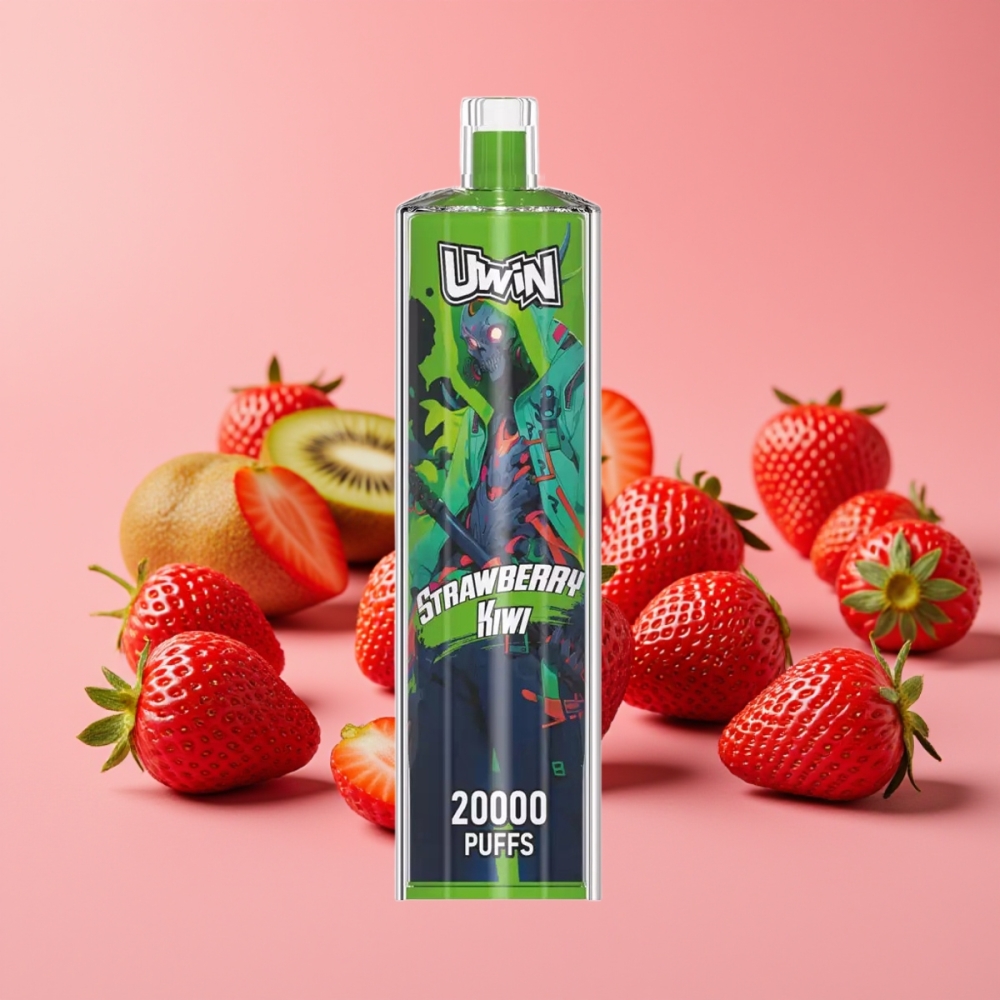 Uwin Shisha Hookah Crystal 20000 Puffs Jagoda Kivi, 0-5% nikotina, 22ml, Type-C