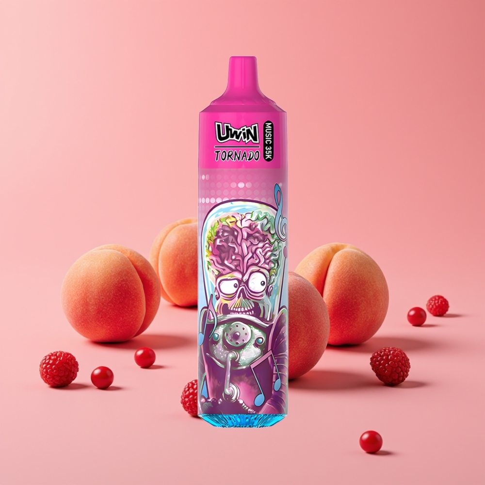 Uwin Tornado 35K Music Peach Berry 35.000 vlekov 5% nikotina Type-C polnjenje