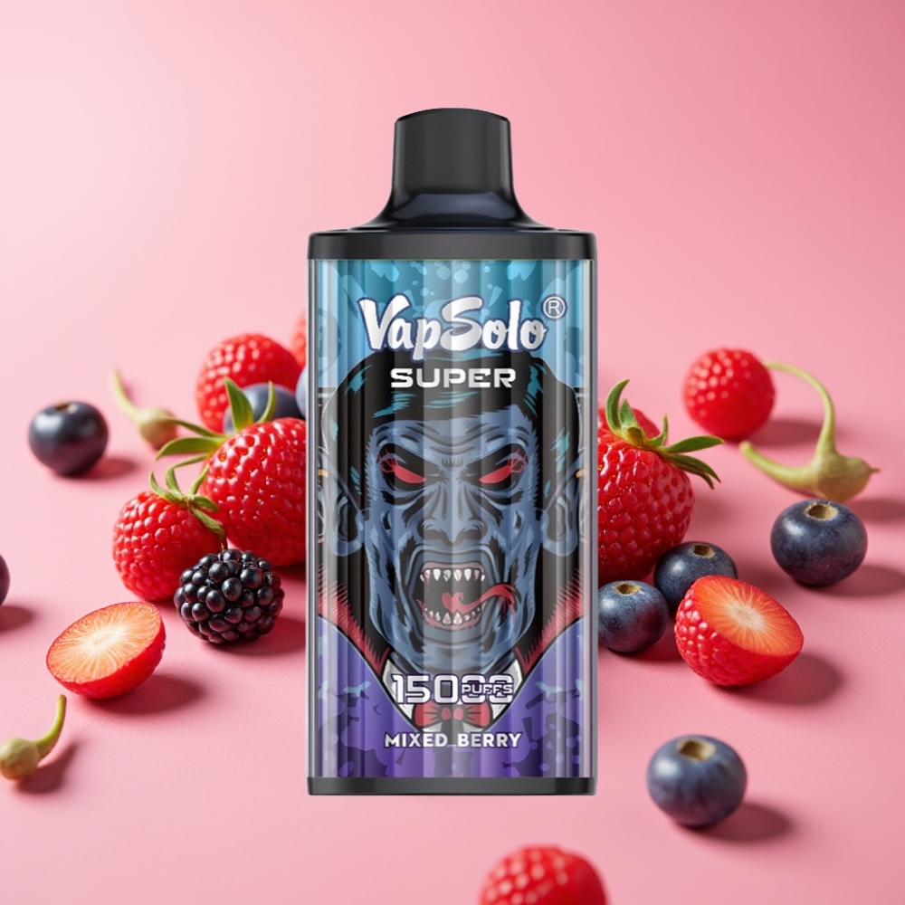 Vapsolo Super 15000 Puffs Mešane Jagode, 40ml, 850mAh, Type-C