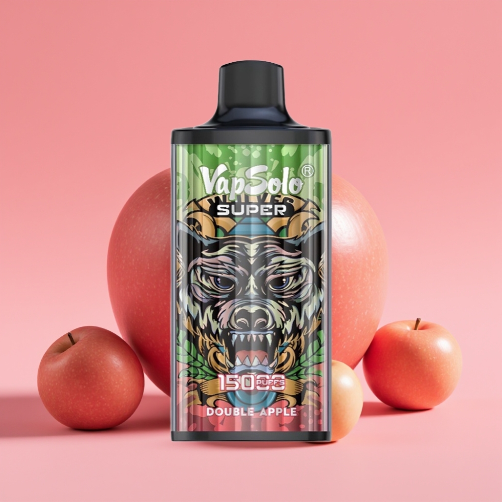 Vapsolo Super 15000 puffs Dvojno jabolko 40ml 20/50mg/ml 850mah Type-C