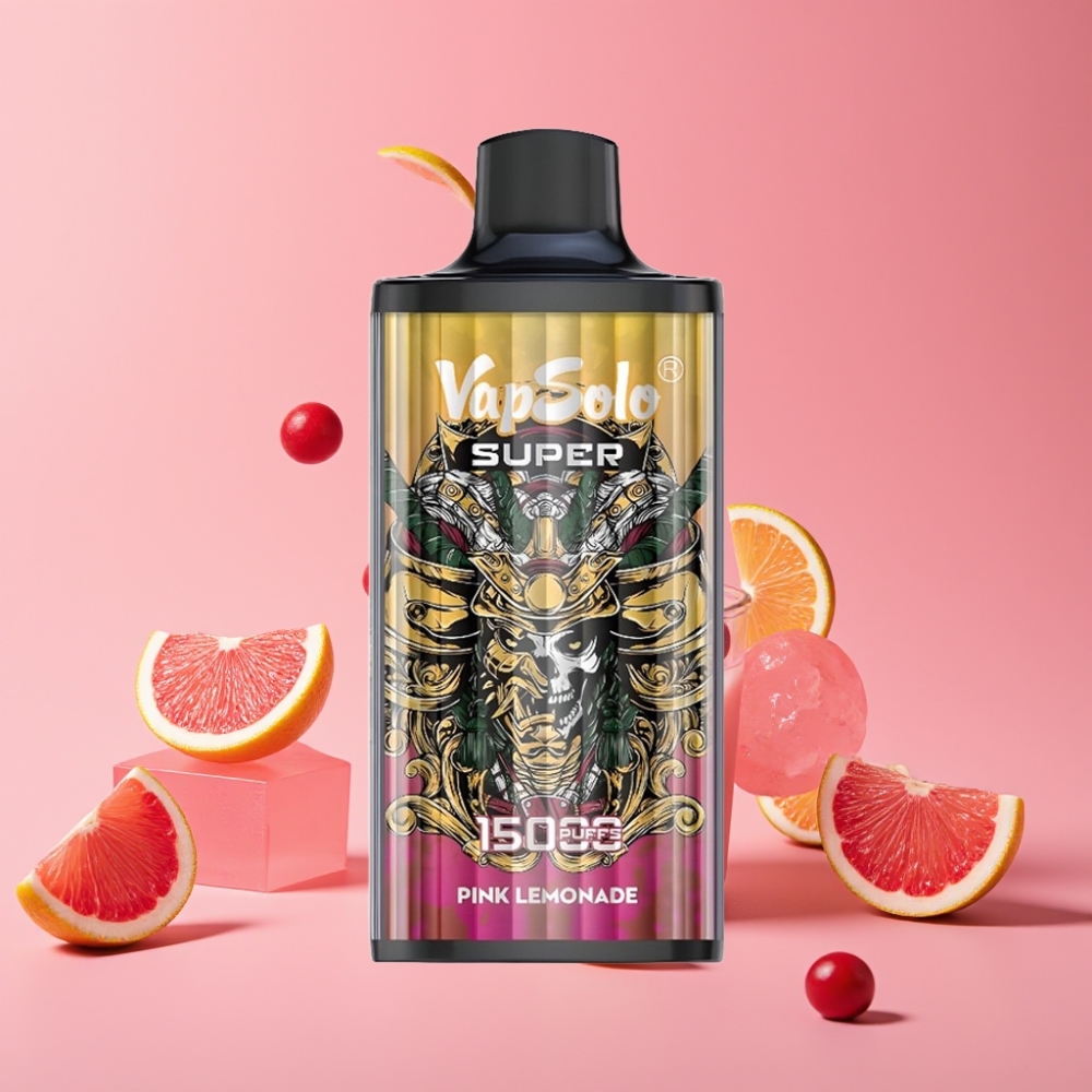 Vapsolo Super 15000 puffs Super Rožnati Limonadni Sok – 40ml, 850mAh, Type-C