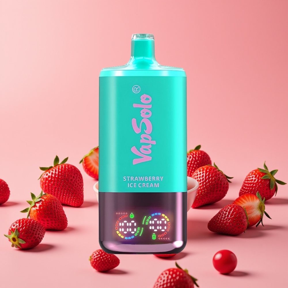 VapSolo Triple 30000 Puffs Jagodna Sladoled, 40ml, 20/50 mg/ml, Type-C