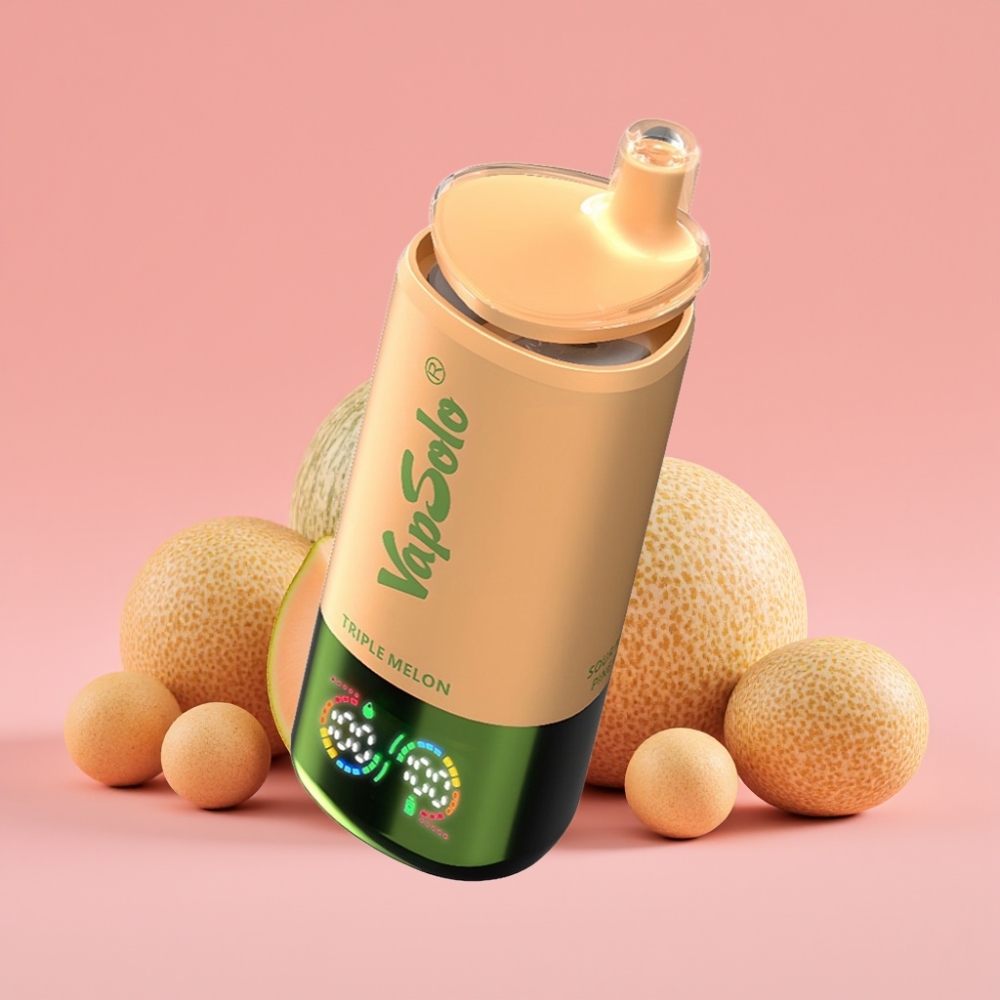 VapSolo Triple 30000 Puffs Trojni Melon, 40ml, 20/50 mg/ml, Type-C