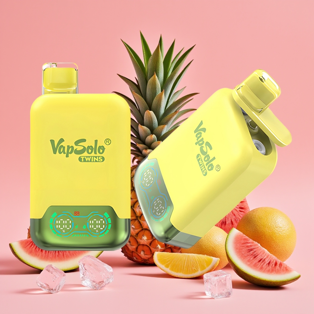 Vapsolo Twins 20000 Puffs Ananas Kokos & Lubenica Led 40 ml, 20mg/ml, Type-C