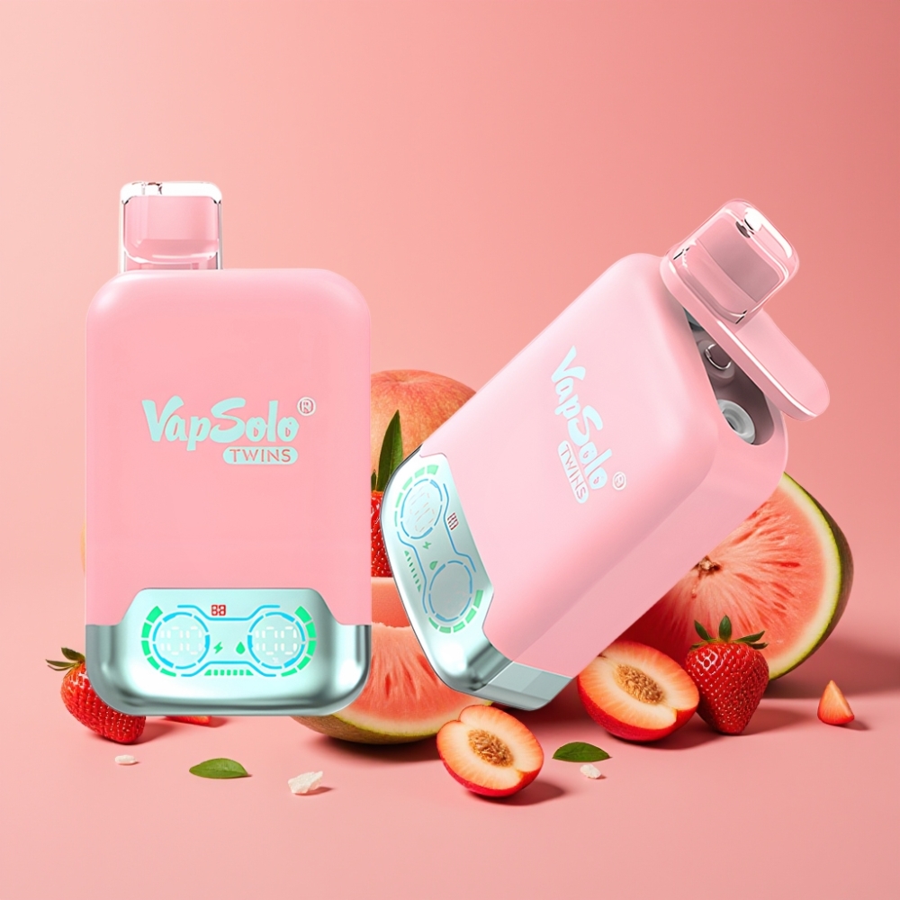 Vapsolo Twins 20000 Puffs Jagoda Led & Mango Breskev Lubenica, 40 ml, 20mg/ml