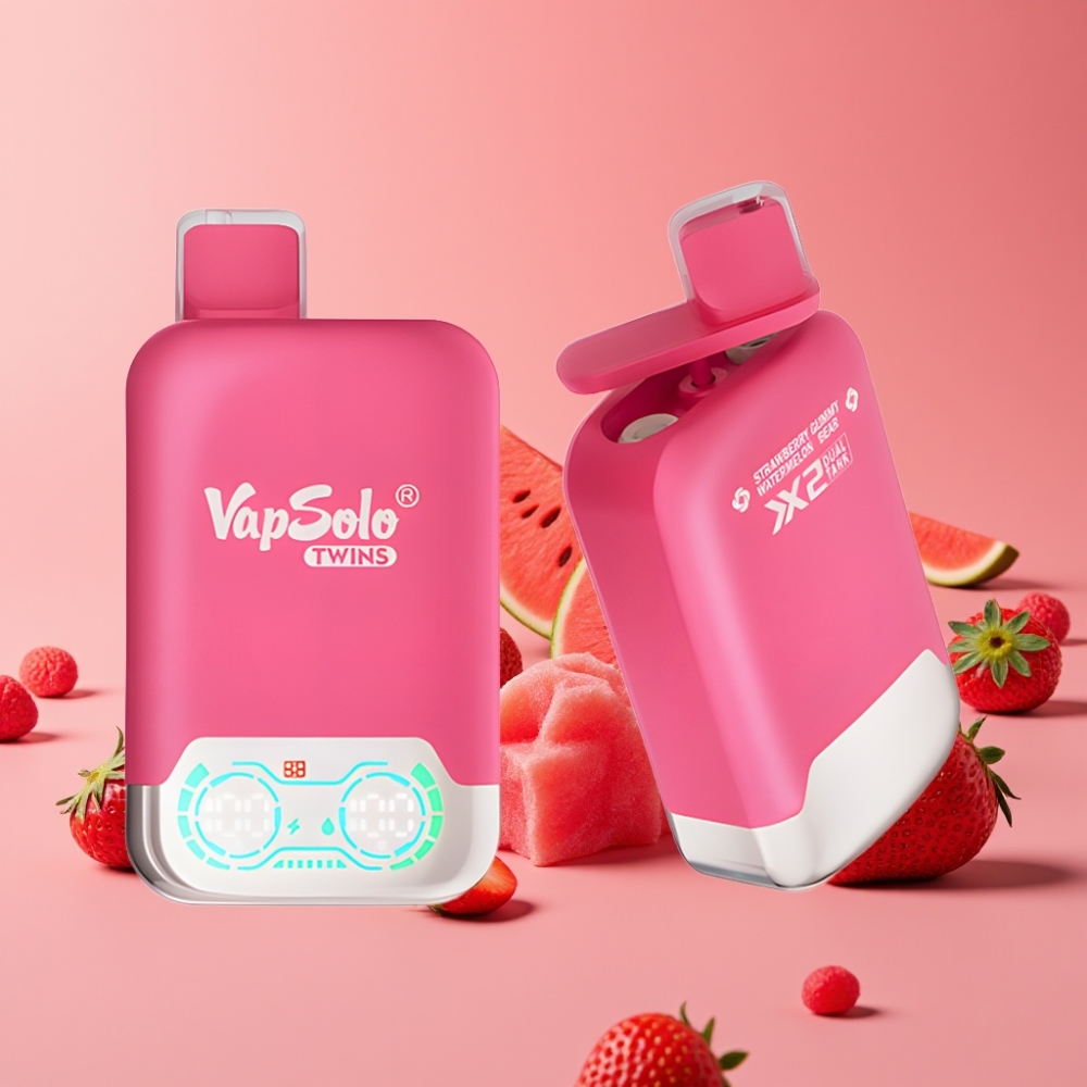 Vapsolo Twins 20000 Puffs Jagoda Lubenka & Gumi Medved, 40 ml, 20/50 mg/ml, Type-C
