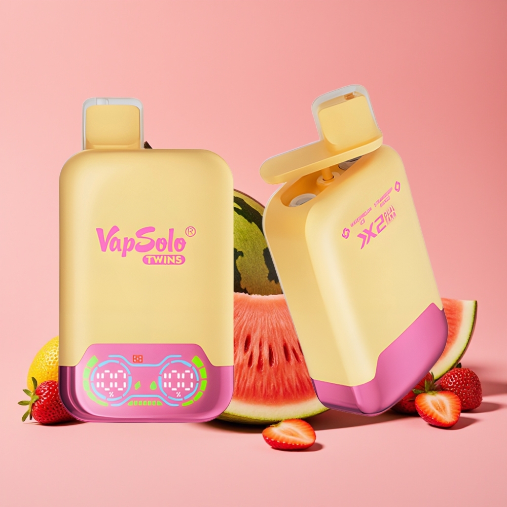 Vapsolo Twins 20000 Puffs Lubenadine led & jagoda mango 40 ml, 20mg/ml, Type-C
