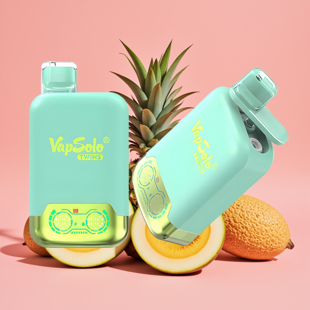 Vapsolo Twins 20000 Puffs Trojni Melon & Ananas Kokos 40ml 20mg/ml/50mg/ml Type-C