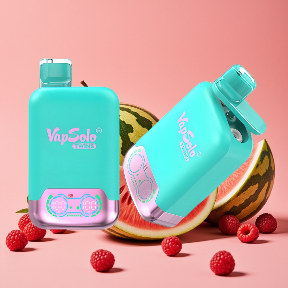 Vapsolo Twins 20000 Puffs Trojni Melon & Robidna lubenica, 40 ml, 20mg/ml