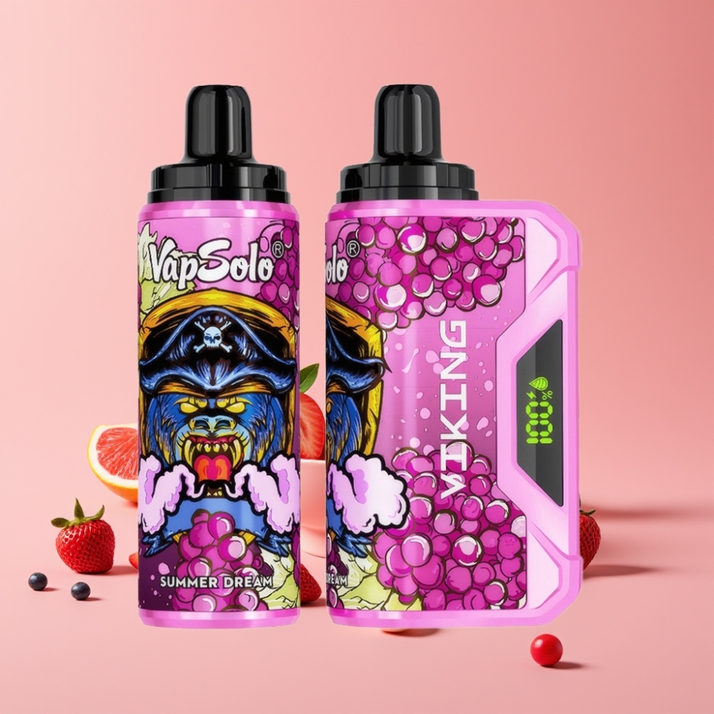 VapSolo VIKING 12000 Puffs Disposable Vape Poletna Sanja, 22ml, 20/50 mg/ml, Type-C