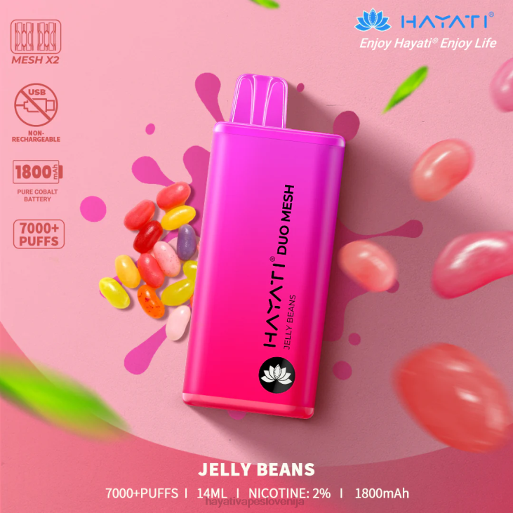 Hayati flavour vapes - Hayati Duo Mesh za enkratno uporabo žele fižol NNNF172
