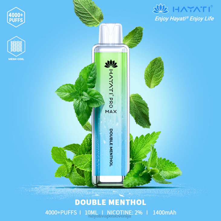 Hayati flavour vapes - Hayati Pro Max za enkratno uporabo dvojni mentol NNNF102