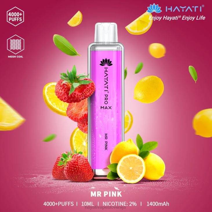 Hayati vape liquid - Hayati Pro Max za enkratno uporabo gospod roza NNNF135