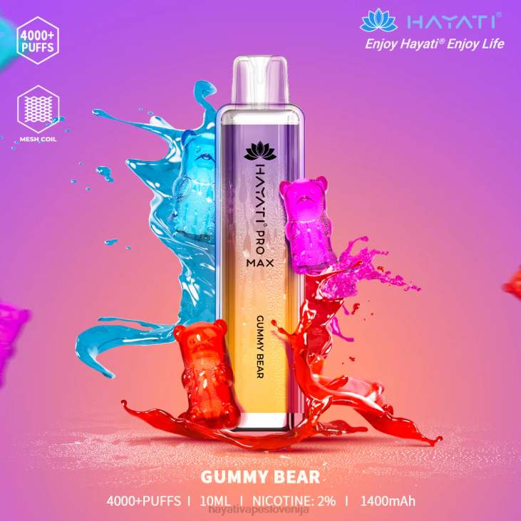 Hayati vape liquid - Hayati Pro Max za enkratno uporabo gumijasti medvedek NNNF105