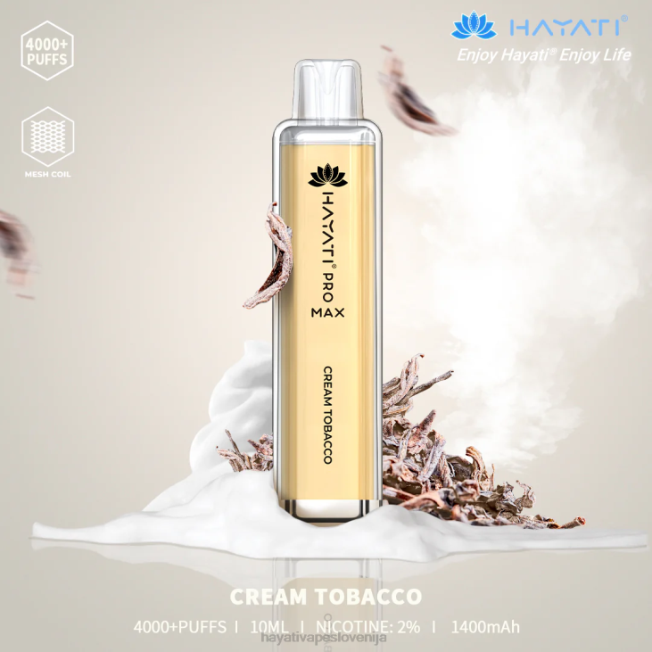 Hayati vape near me - Hayati Pro Max za enkratno uporabo kremni tobak NNNF136