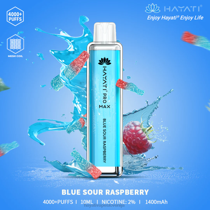 Hayati vape near me - Hayati Pro Max za enkratno uporabo modra kisla malina NNNF96