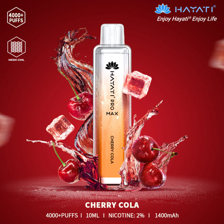 Hayati vapes wholesale - Hayati Pro Max za enkratno uporabo češnjeva kola NNNF100