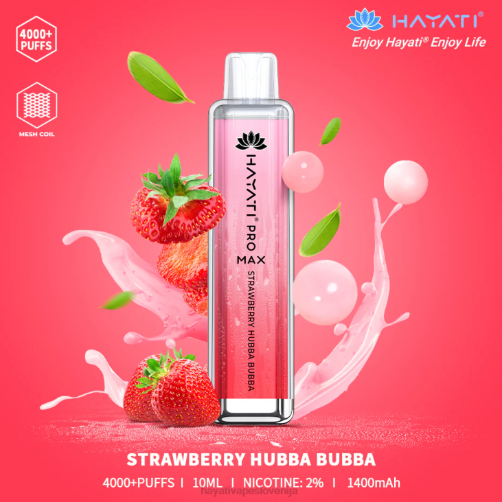 Hayati vapes wholesale - Hayati Pro Max za enkratno uporabo jagoda hubba bubba NNNF140