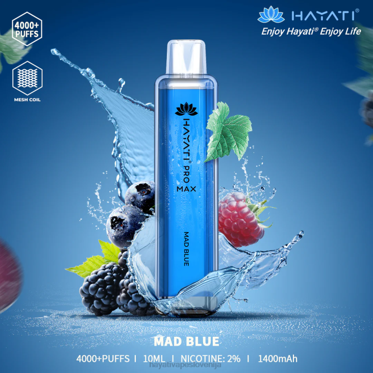 Hayati vapes wholesale - Hayati Pro Max za enkratno uporabo noro modra NNNF110