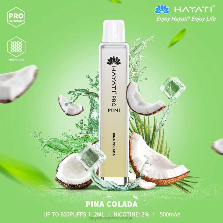 Hayati flavour list - Hayati Pro Mini za enkratno uporabo pina colada NNNF29