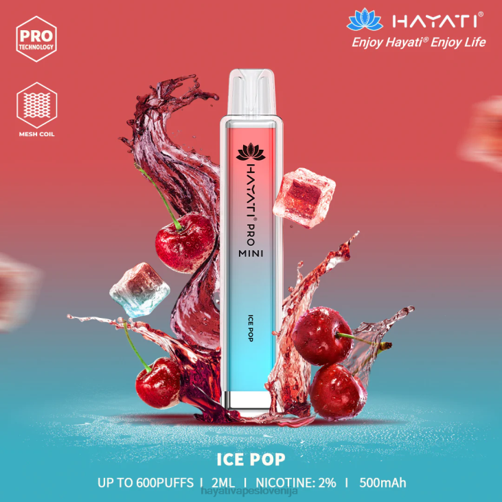 Hayati vape review - Hayati Pro Mini za enkratno uporabo ledeni pop NNNF18