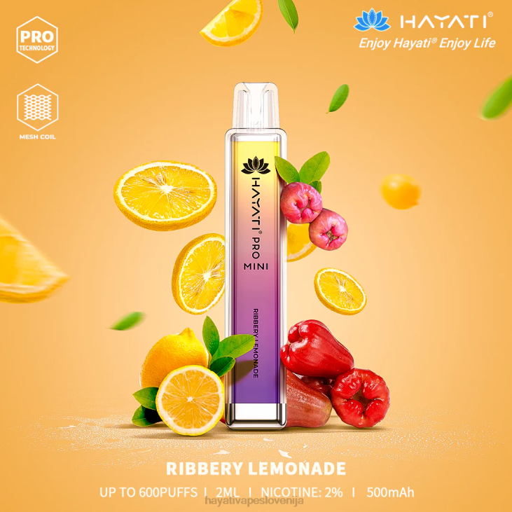 Hayati vapes wholesale - Hayati Pro Mini za enkratno uporabo rebrasta limonada NNNF20