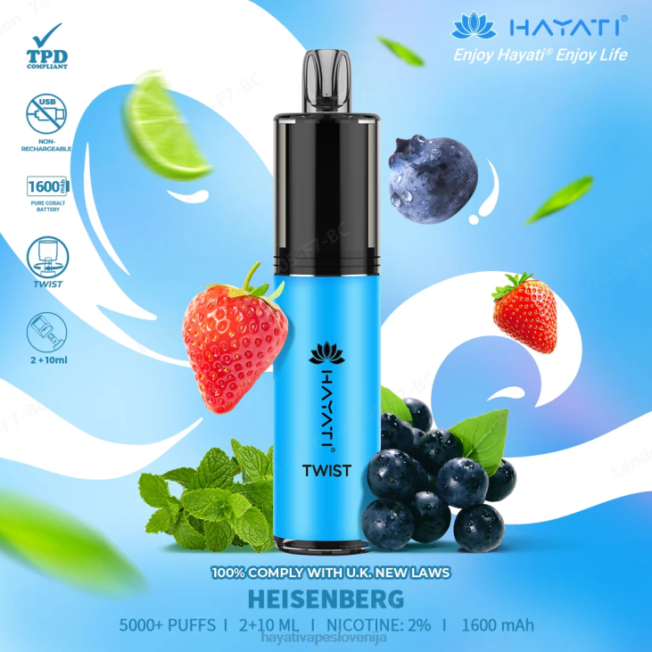 Hayati Slovenija - Hayati Twist za enkratno uporabo heisenberg NNNF71